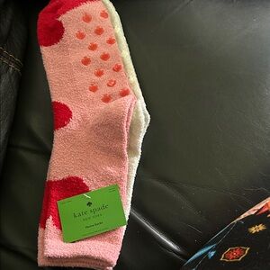 Kate Spade Pink and Red Polka Dot Socks